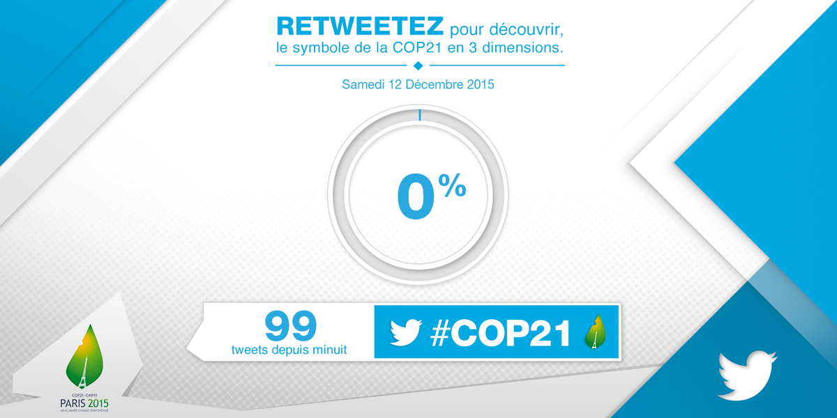 @VictorVelascoO Votre Tweet façonne un emblème #COP21 en 3D. Retweetez pour le découvrir dès qu’il sera prêt !