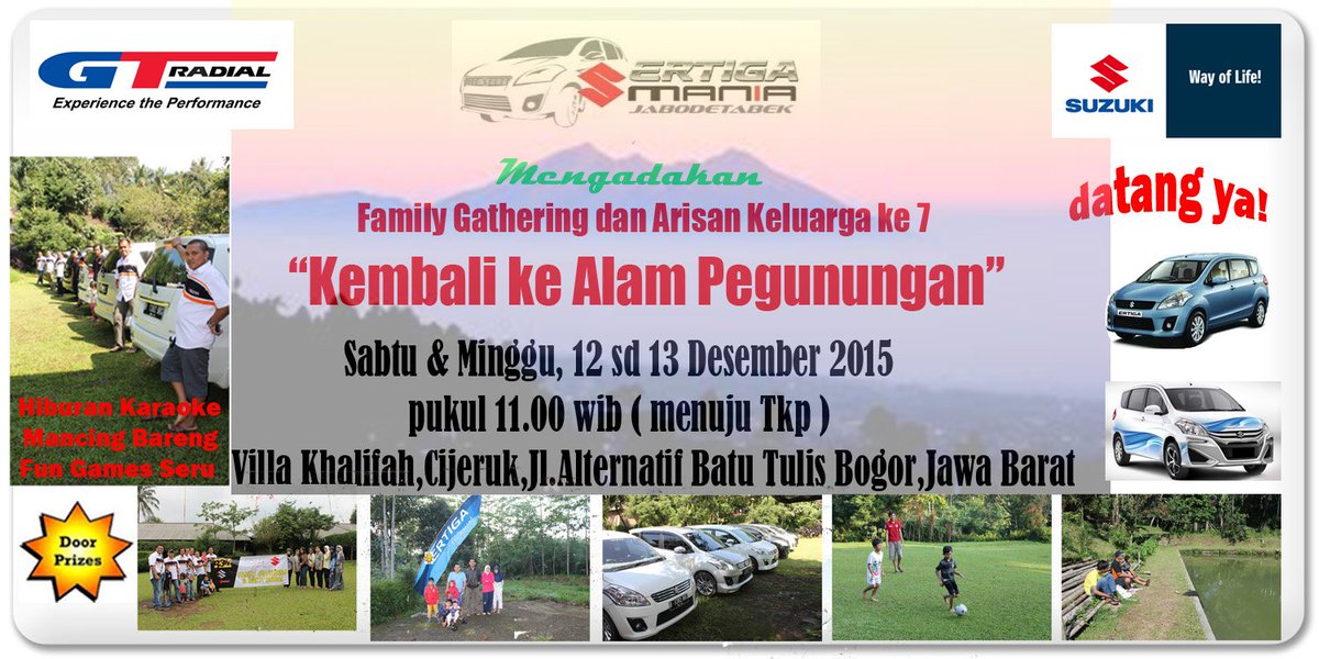 ertigamania's tweet photo. Family Gathering @ertigamania 12sd13 Des 15,Villa Khalifah Bogor Jabar..Fun Games,karaoke,mancing,at Gunung Salak https://t.co/SrsQ5plZSB