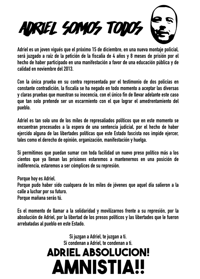 aehabeascorpus's tweet photo. Por la libertad de expresión, ¡Adriel Absolución!
#MañanaPuedesSerTú https://t.co/jDfYNLebaa