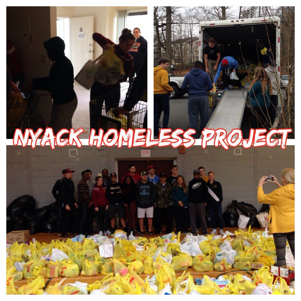 CoachNaeNae's tweet photo. Great to have Nyack Athletes lending a hand today to the #Nyackhomelessproject #warriorpride #nyackcollege https://t.co/ScMKpBKEZU