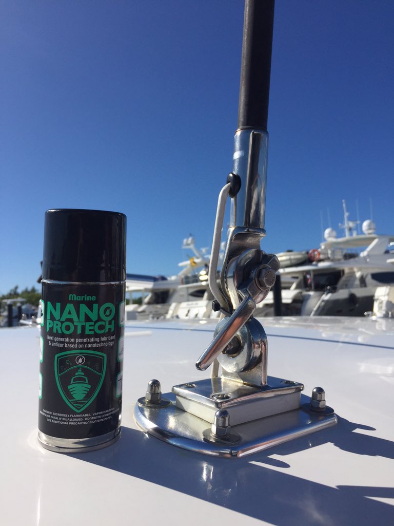 Nanopro_tech's tweet image. Nanoprotech anticor used on the stainless on our 28&apos; contender sport #Nanoprotech.tech #stoprust #contender