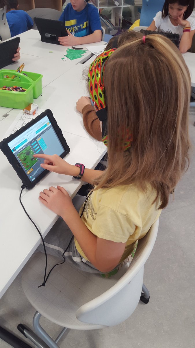 MissCoulouris's tweet photo. We had so much fun learning to code today!  Meet the next generation of computer scientists! :) #HourOfCode https://t.co/JC2Mkjsyka