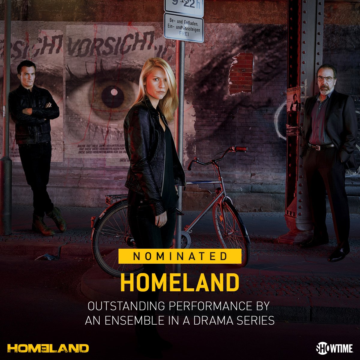 SHO_Homeland's tweet photo. Congratulations to the extremely talented cast of #Homeland on their 4th consecutive @SAGAwards ensemble nomination! https://t.co/HoucPL4cnN