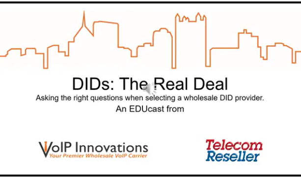 voipinnovations's tweet image. A new EDUcast from @TelecomReseller about DIDs: The Real Deal telecomreseller.com/2015/12/09/did… - #VoIP #telecom #btrtg