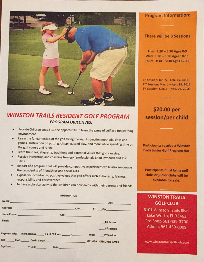 inwinstontrails's tweet image. . #winstontrails resident junior golf program just announced