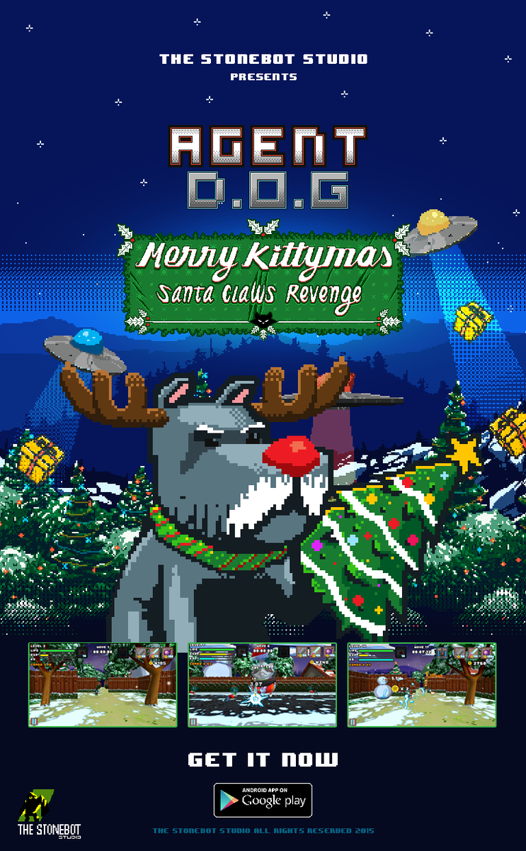 theStonebot's tweet photo. #AgentDOG – Santa Claws Revenge
Holiday update on Google Play.
Dev blog: https://t.co/ZQXnggnGmk
#gamedev #indiedev https://t.co/Ey5IczKkAW