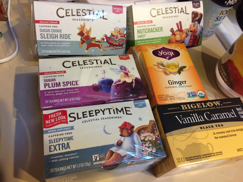 mrsscheel07's tweet photo. Dont know what's got into Mr Scheel lately.He bought different kind of teas.But tea is better than soda,I suppose ;) https://t.co/jZwVh3gvzH