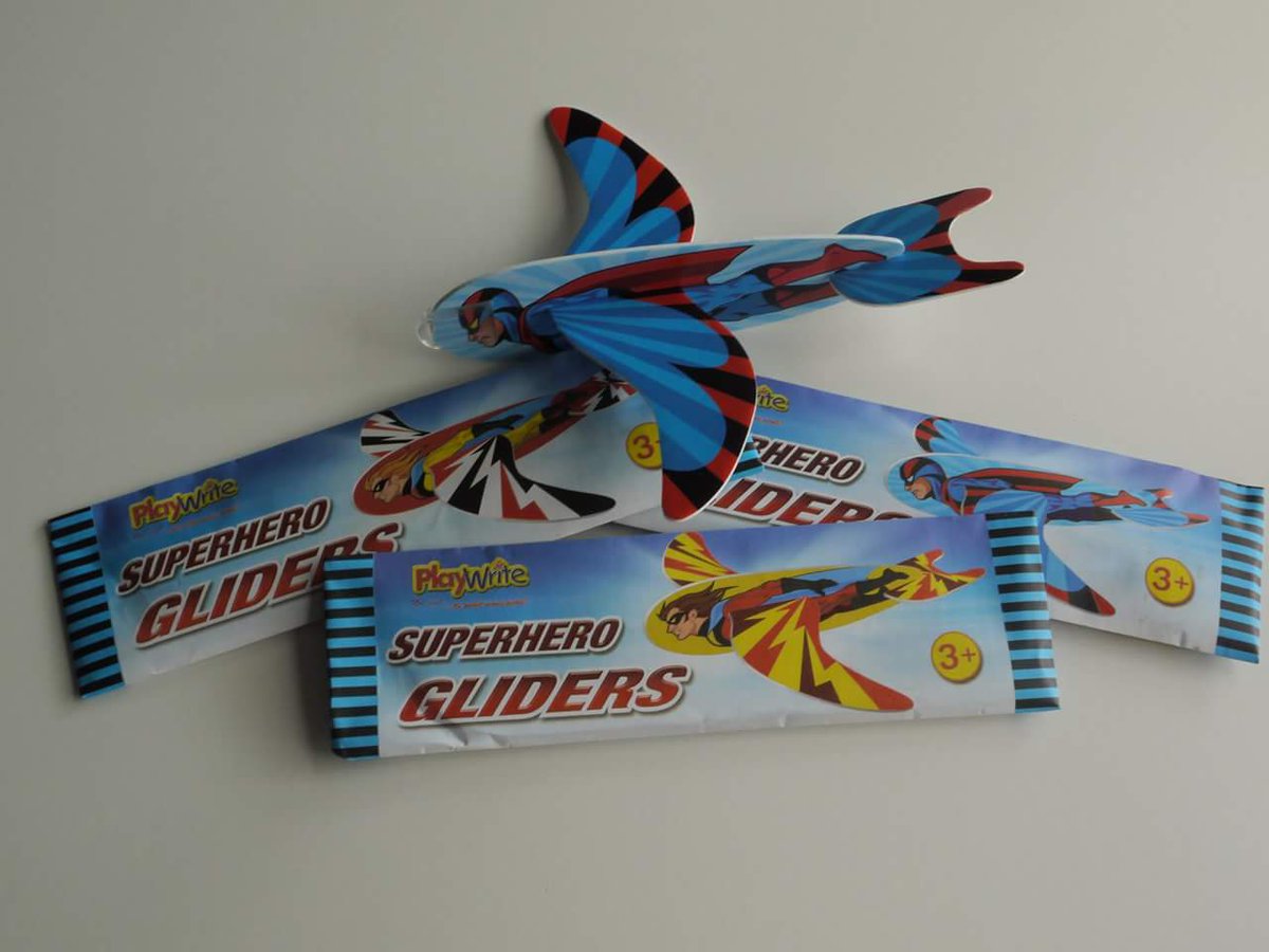 16 days 'till Christmas
And my true love sent to me
A superhero glider
And Fab Party Bag treats underneath the tree!