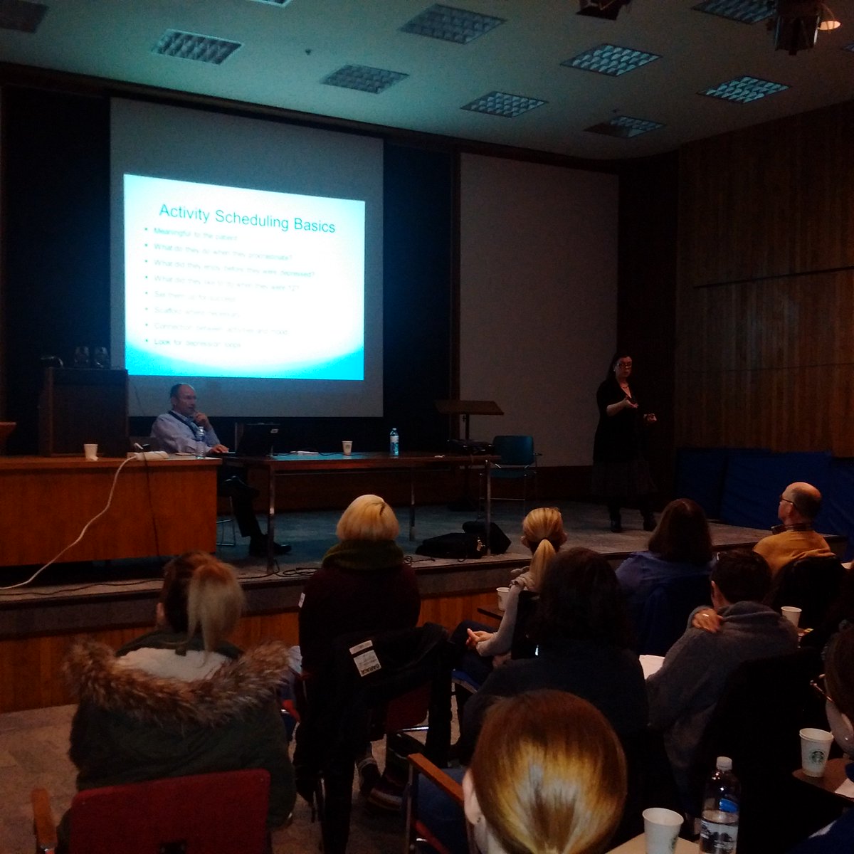 PiddockePam's tweet photo. More great mental health staff education today at detwiller. Suicide prevention, motivational interviewing, TIP https://t.co/v92aQfm7Ak