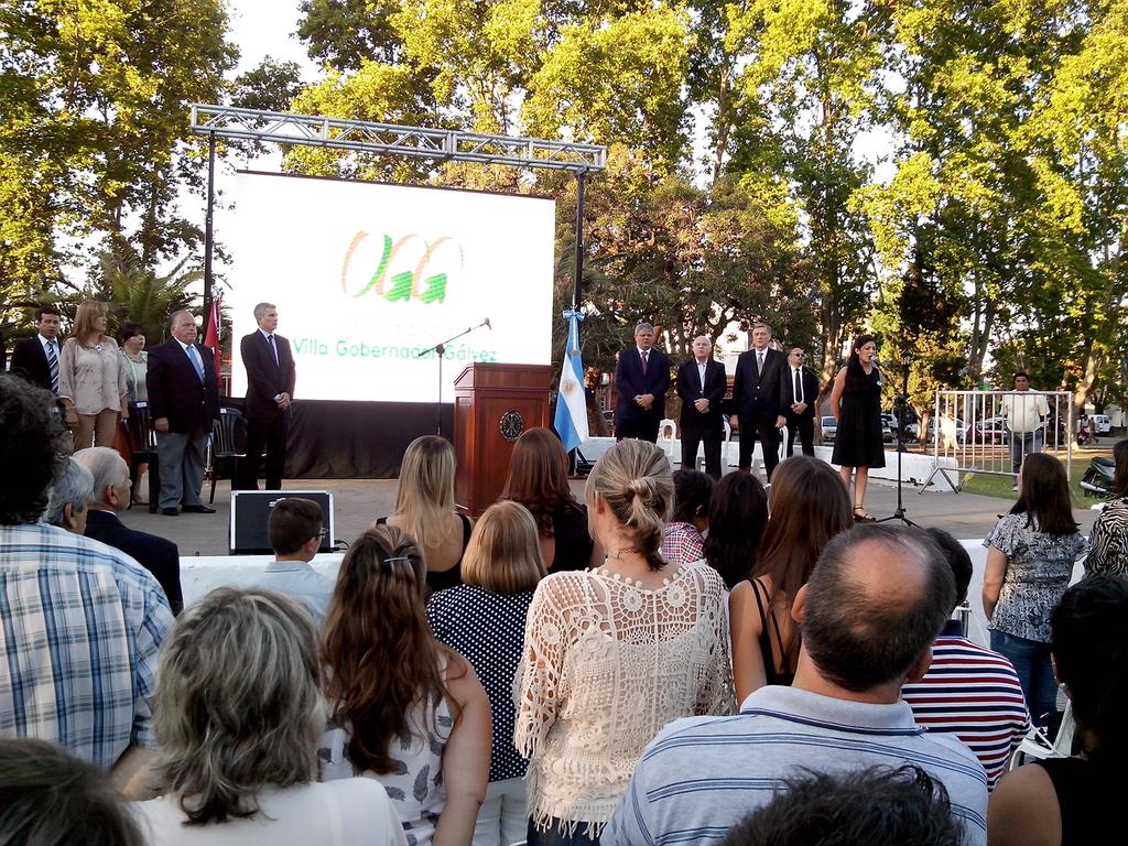 #Ahora en el acto de asunción de <a href="/albertomricci/">Alberto Ricci</a> como intendente de Villa Gdor Gálvez