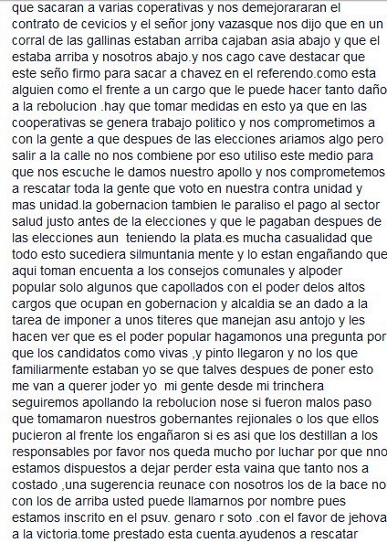 claudiosoto17's tweet photo. @NicolasMaduro un saludo bolivariano comandante lea esto por favor https://t.co/zWhe6l87Qi