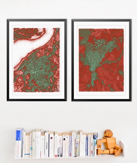 PlanosUrbanos's tweet image. Red and green: #Sanlúcar &amp;amp; #Ronda #mapgift on @JUNIQEARTSHOP bit.ly/planos_urbanos