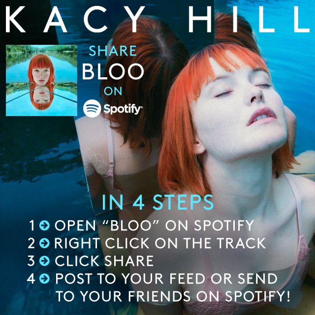 defjam's tweet photo. Share @kacyhill's 'Bloo' EP on @SpotifyUSA to move her up the #SpotifyEmerge Charts! https://t.co/J5AWCWWb06 https://t.co/SdSP2EeiBj