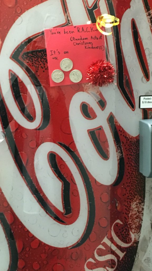 Sweetest thing! A child taped this to Soda machine in teachers' lounge. #RandomActsOfChristmasKindness #1midway