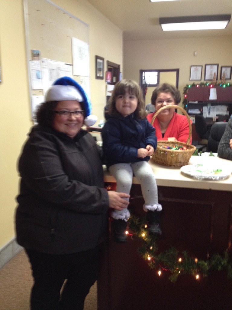 Finding more smiles and happiness at the Village of Beiseker office!! #WestJetChristmas