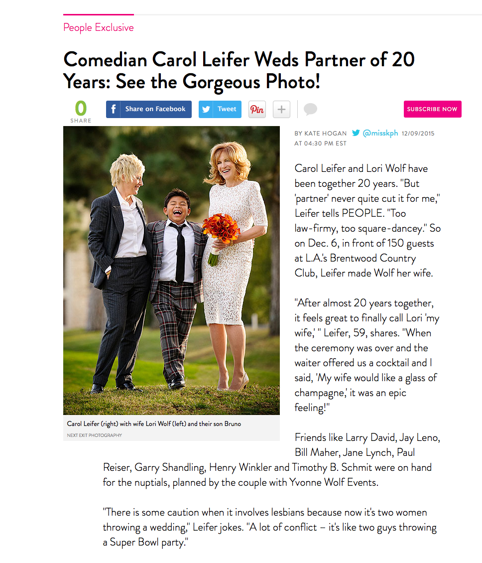 So thrilled #nextexitphotography <a href="/people/">People</a> <a href="/misskph/">Kate Hogan Berger</a> <a href="/carolleifer/">Carol Leifer</a> + Lori Wolf #celebritywedding tinyurl.com/naz4pd8