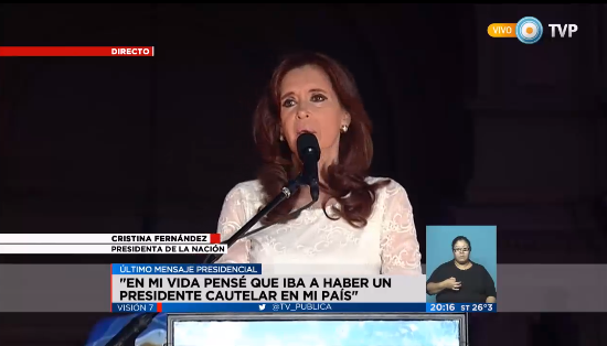 [AHORA] #Visión7- <a href="/CFKArgentina/">Cristina Kirchner</a>: "Confieso que me dolió. No lo merecía ningún argentino" > tvpublica.com.ar