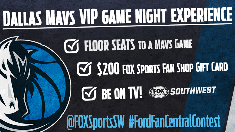 FanDuelSN_SW's tweet photo. Win @dallasmavs FLOOR SEATS, $200 gift card & be on FSSW!
Tweet a pic to @FOXSportsSW w/ #FordFanCentralContest https://t.co/JALKxu9myu