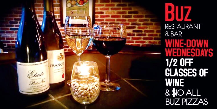 BuzRestaurant's tweet photo. SAY WHAT ITS #WINEWEDNESDAY + $10 PIZZAS ALL NIGHT @BuzRestaurant! Every #humpday in #Cincy needs a little more wine https://t.co/Mo8HC0xXi1