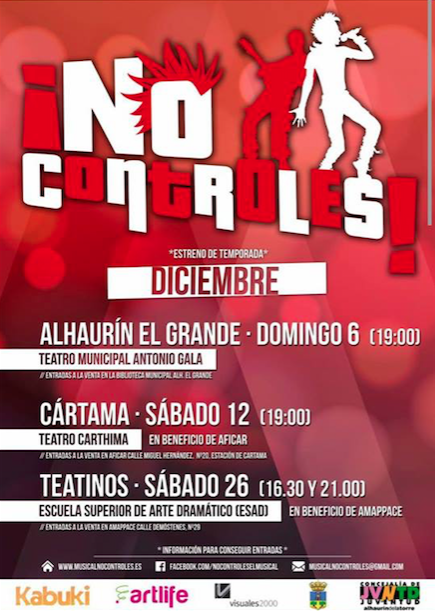 ApafimaOficial's tweet photo. Se representará la obra de teatro #NoControles en Cártama a beneficio de la Asociación de fibromialgia #AFICAR https://t.co/VgWtsrW9Js