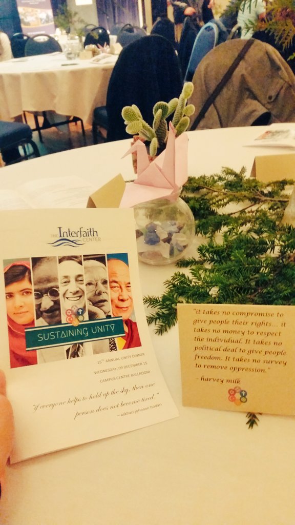 OA_Caitlin's tweet photo. Having an inspiring time at the Unity Dinner! Wise words from a UAlbany alum #HarveyMilk #SustainingUnity https://t.co/SFh3iOajnu