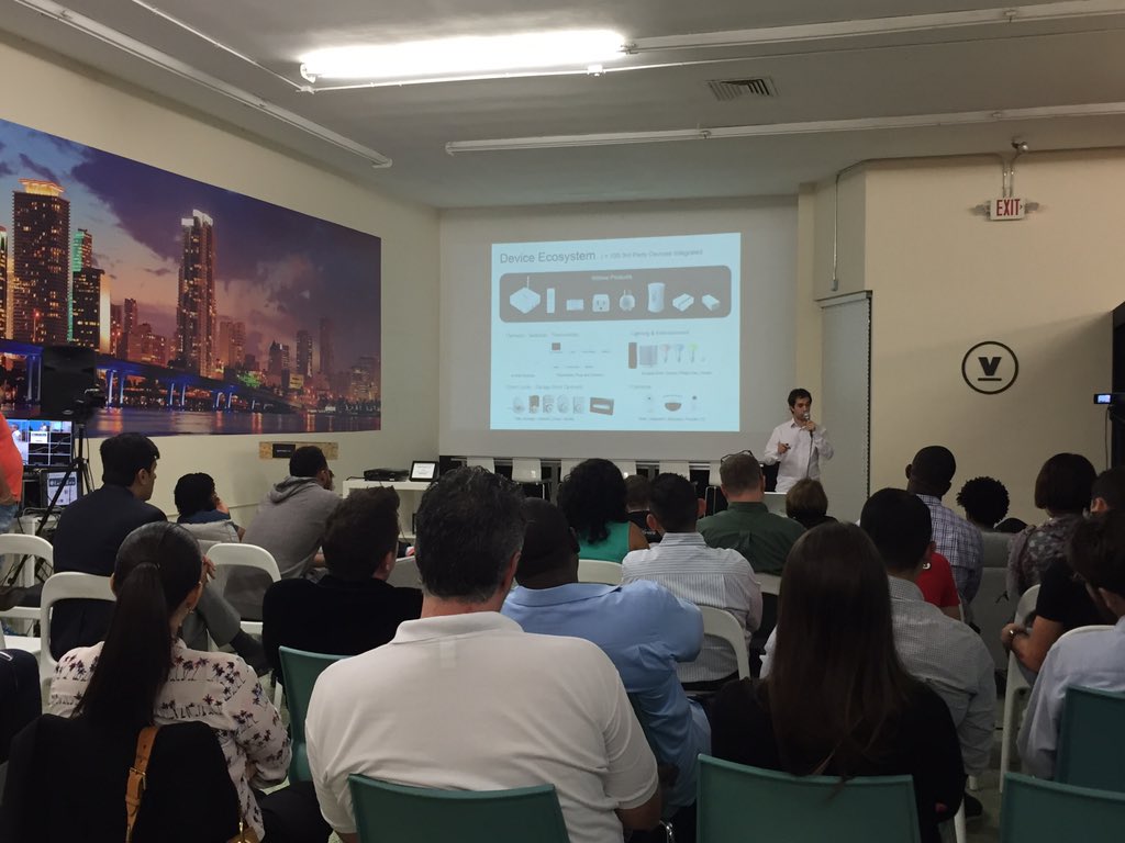 venturehive's tweet photo. #IoT #plugandplay solution @WebeeLife #hardware & #software incorporated to learn from you! @TechweekMIA #TechWeek https://t.co/KX4QF1VhLR