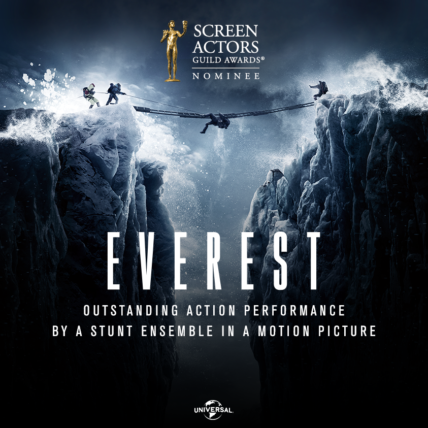 Congrats to the #EverestMovie cast &amp; crew on their #SAGAward nom: Outstanding Action Performance by a Stunt Ensemble