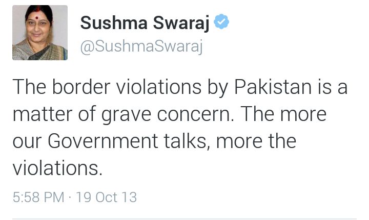 iambeingkunal's tweet photo. @SushmaSwaraj let me just recall your 2013 memories 

#SushmainPak https://t.co/1yzpKU7Vhq