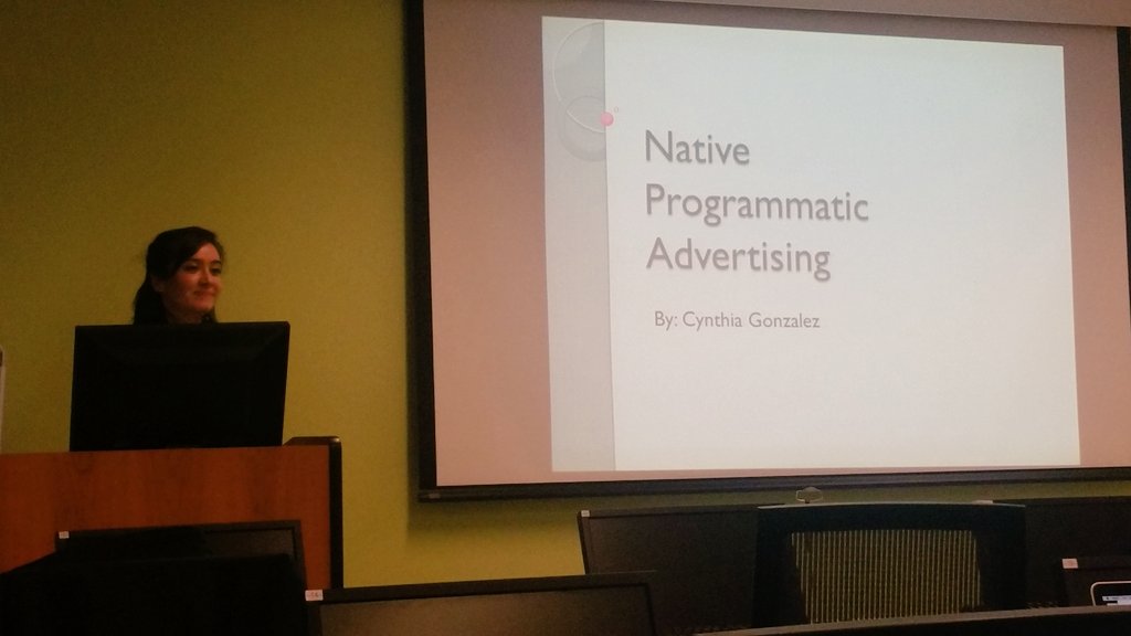 reallyleila's tweet image. . @Cyn21G taking on the topic of #nativeprogrammatic! @AUCAGS #msdma