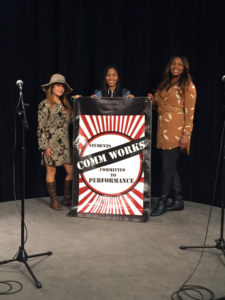 CommWorks_MU's tweet image. Special s/o to our judges who came and showed out!! LtoR- Liz Morris, Natorye Miller, and Tyese Medford
