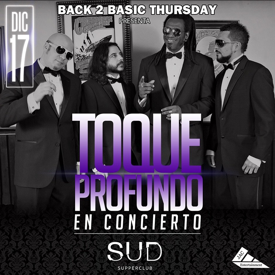 Jac_Events's tweet image. 17/12 #back2basics le da al jueves un @toqueprofundo @sud_dr #rock #soul #blues a @jacentertainment production