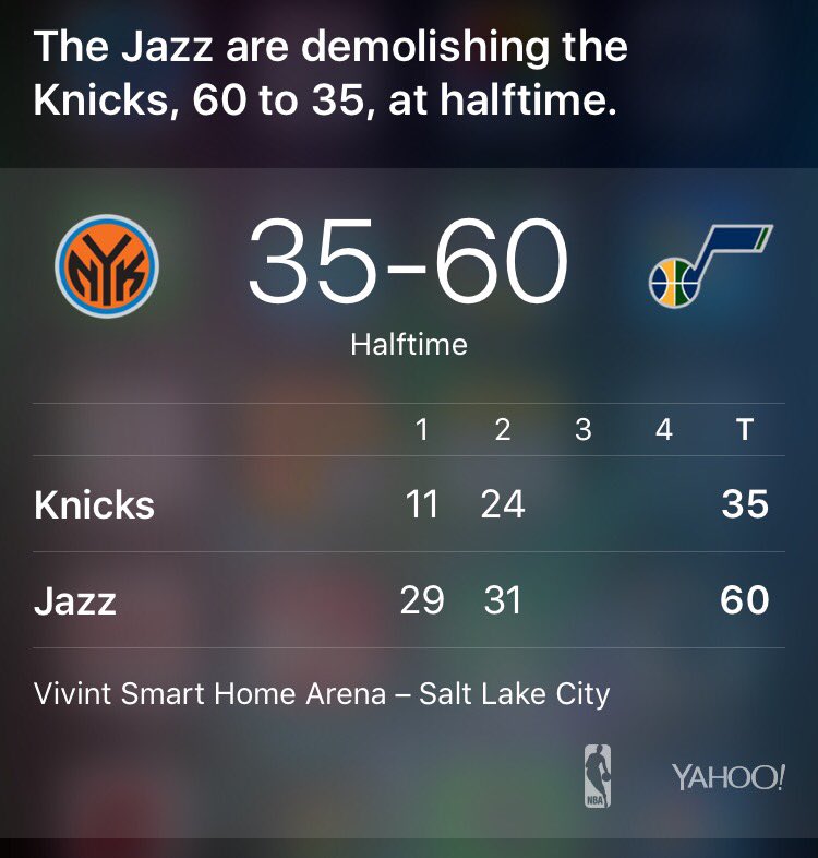 JazzNation2021's tweet photo. Siri had this to say about the Jazz game. https://t.co/2YVs2ELHal