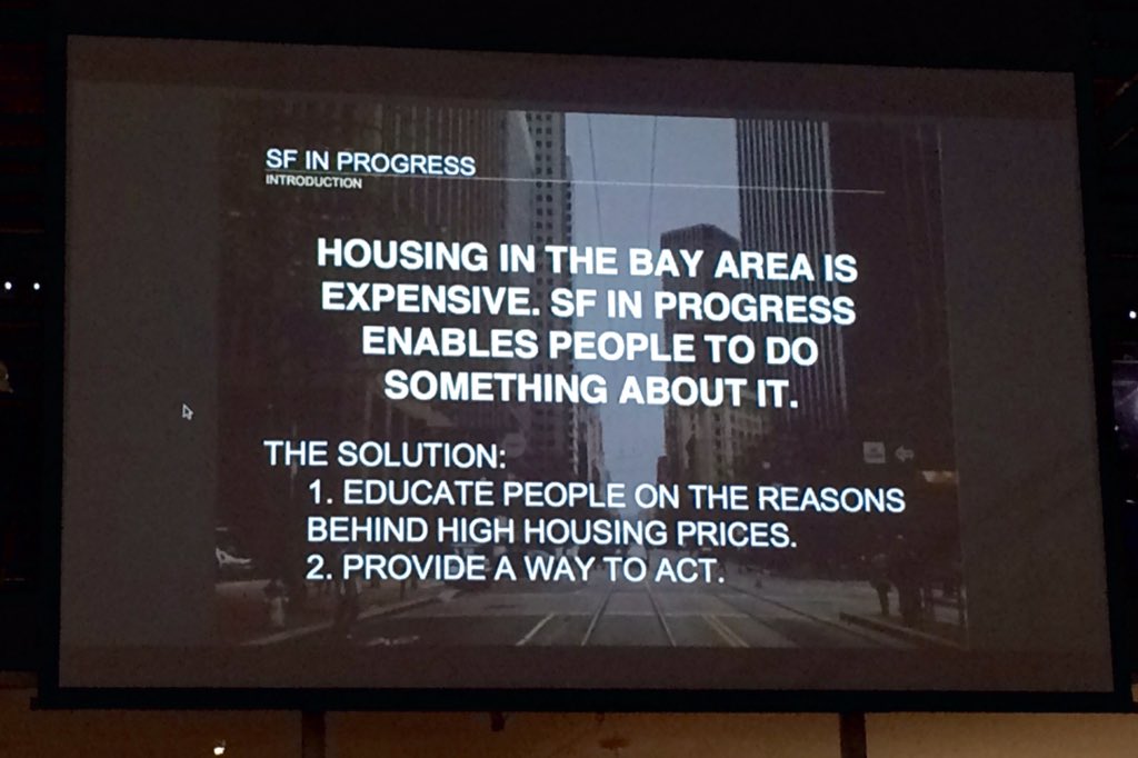 theanilsson's tweet photo. The #SFinProgress team at #DemoNight offers a much-needed edu hub to house (ha!) Bay Area housing need-to-knows https://t.co/ceZOE0QE3L