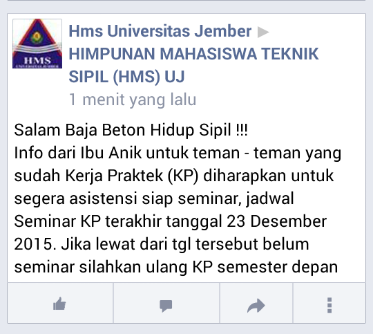 Info terbaru dari jurusan