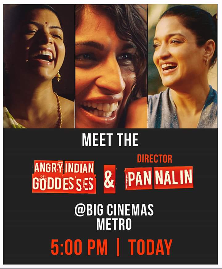 sarahjanedias03's tweet photo. Who's coming? #AIGOutNow #angryindiangoddesses @AIGtheFilm @sandymridul @IAmAnushka @rajshri_artist https://t.co/3EHH1Lejud