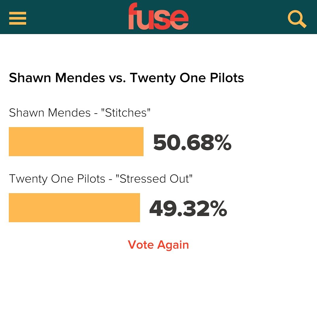 #vote for #twentyonepilots !!! VOTE HERE fuse.tv/2015/12/top-40…
