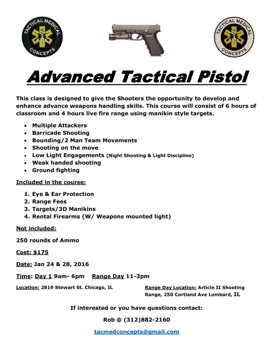 TacMedCon's tweet photo. #ILCCW #CCW #CHICAGO #2A #TRAINING #ILCONCEALEDCARRY #FIREARMSTRAINING #CCWCLASS #ADVANCEDPISTOL #GETTRAINED https://t.co/YmmGRJK0Ej