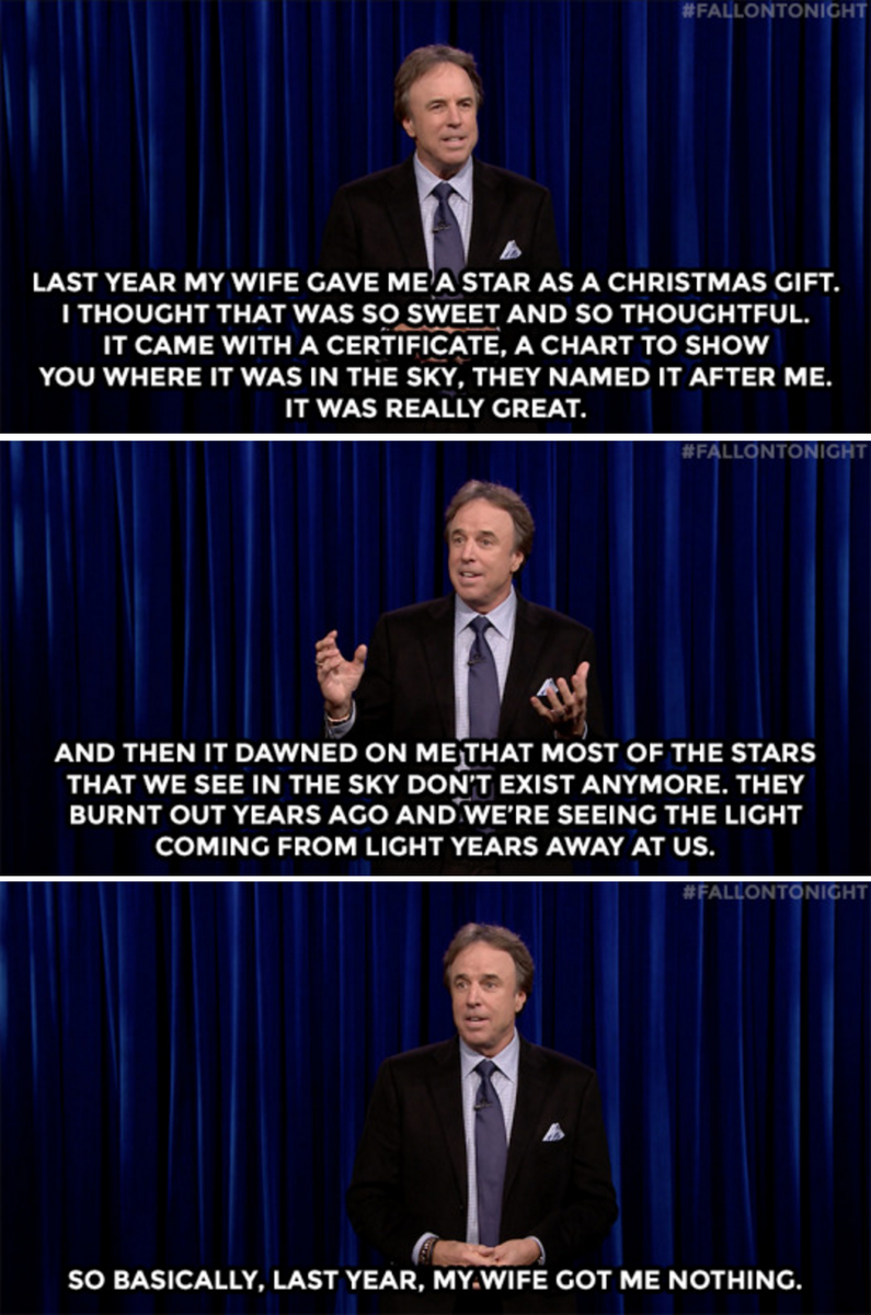 FallonTonight's tweet photo. .@kevin_nealon wasn't too happy with his Christmas gift last year. #FallonTonight https://t.co/5rHSrn0B19