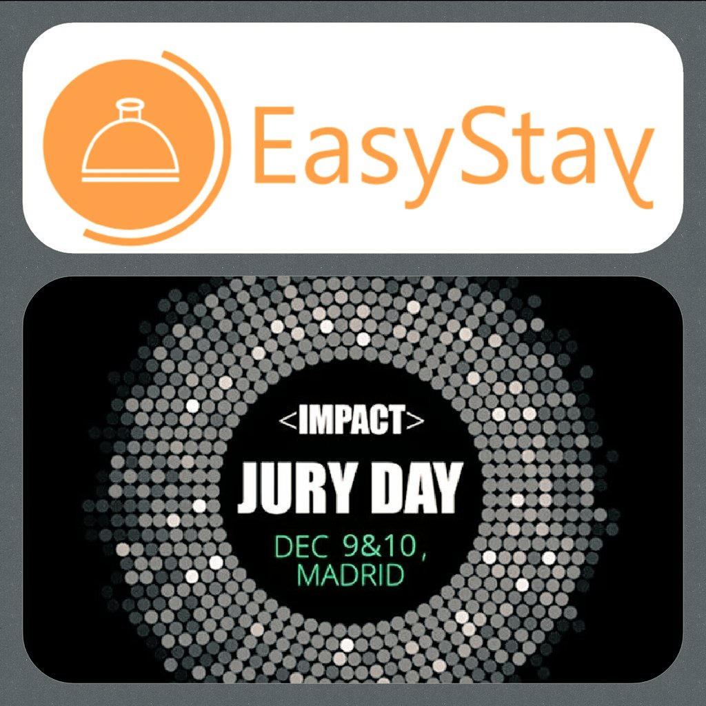 EasyStayTech's tweet photo. ¡Hoy es el gran día! Mucha suerte a todos. @IMPACT_acc #IMPACTJuryDay #EasyStay #3rdOpenCall https://t.co/aS2SICKbSR