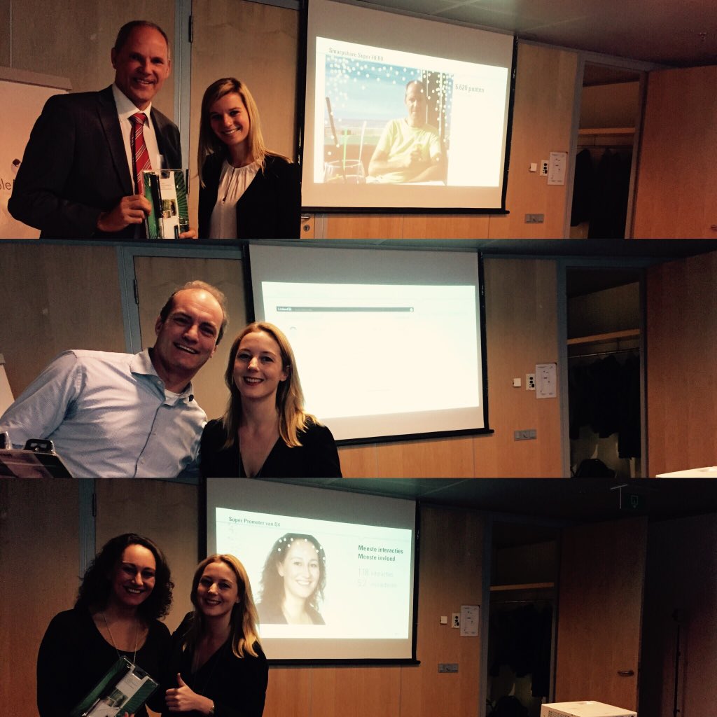 sanneheerink's tweet photo. Confetti en selfie sticks voor @SonyaRahmani @corkarel @ORijcken! Social Superhelden van #ABNAMROsp Q4! Knap werk! https://t.co/ZaxOJSL6eI