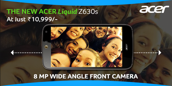 AcerPhones's tweet photo. Don’t be ‘Selfiesh’! Share more screen space with Acer Liquid Z630s! Only on @Flipkart – https://t.co/qk4tWq2NPM https://t.co/DC2R70BbyT