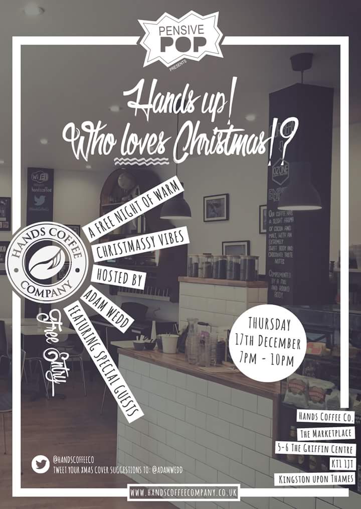 PensivePop's tweet photo. Local muscian @adamwedd who's worked w/ @edsheeran plays FREE gig Thurs 17th Dec @HandsCoffeeCo  @Jackie_News https://t.co/25teKOQLQ8