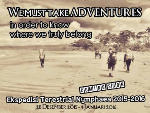 Satu lagi, kegiatan keprofesian HIMABIO Nymphaea yang kamu tunggu-tunggu, "Ekspedisi Terestrial Nymphaea". Segera