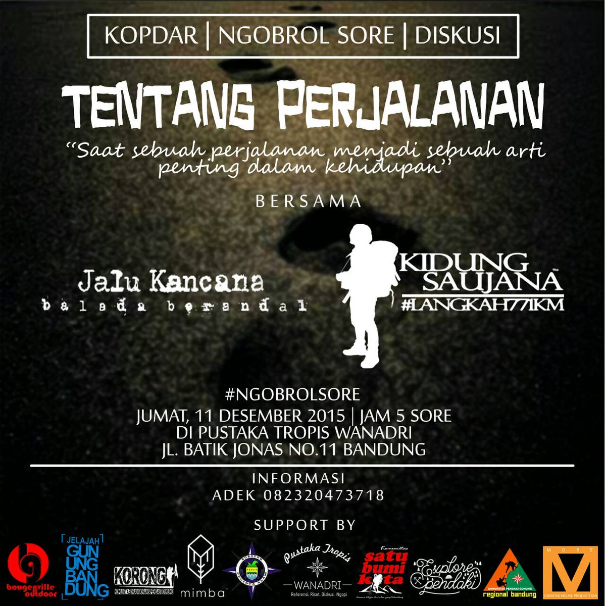 Memaknai perjalanan seperti guruku; <a href="/Gol_A_Gong/">Gol A Gong</a> dan <a href="/penganyamkata/">Daniel Mahendra</a> dengan tulisan-tulisannya.