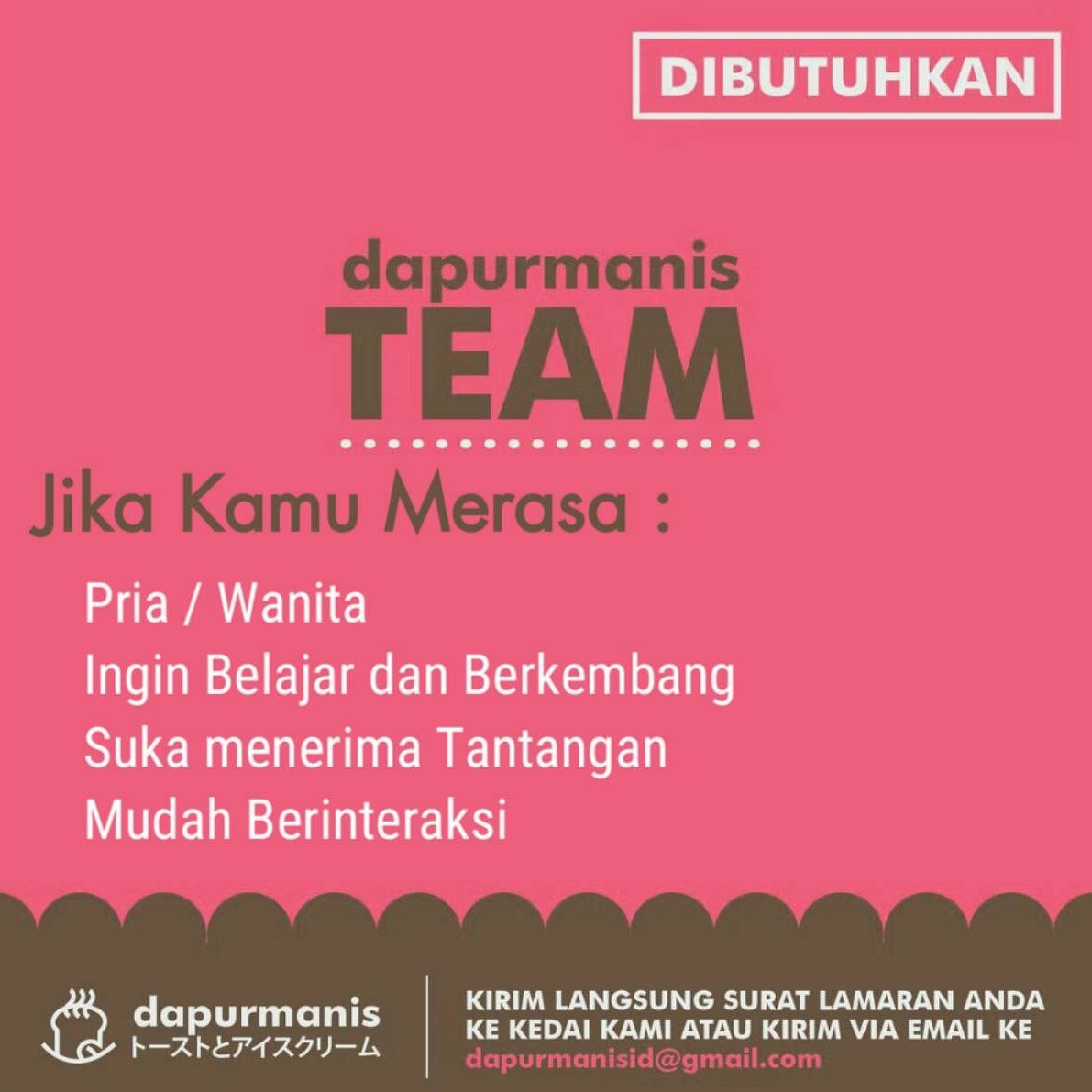 dapurmanisID's tweet photo. @infosda siapa tau ada yg butuh. Cocok untuk yg masih pelajar. Bisa hubungi 081234533895. Terimakasih 😊 https://t.co/gUvhDgsVgL