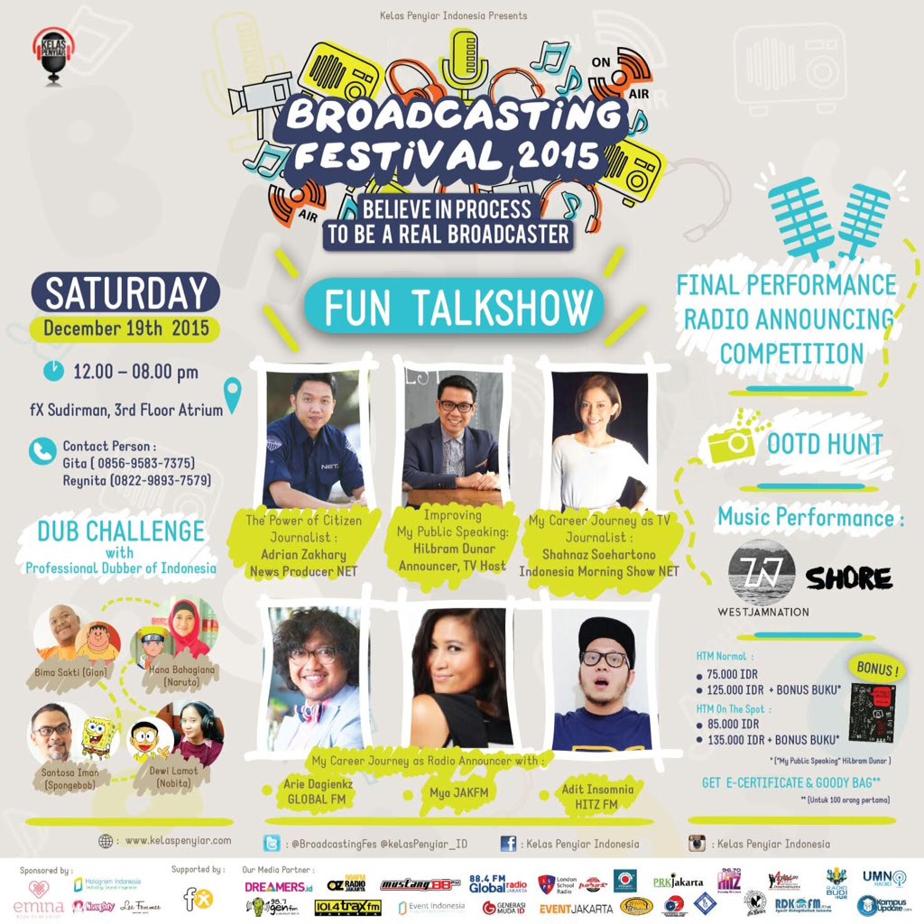 The biggest festival broadcasting in town! <a href="/HilbramDunar/">Hilbram Dunar</a> <a href="/dagienkz/">Arie Dagienkz</a> <a href="/adit_insomnia/">Aditya Fadilla</a>