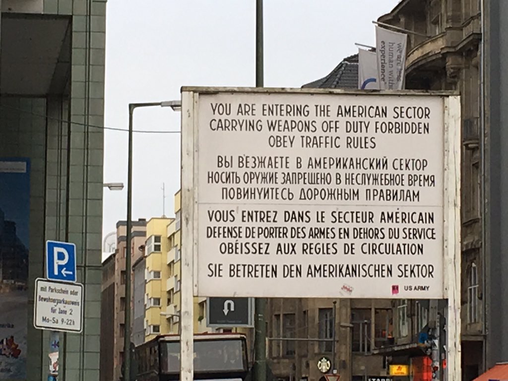 DrKotobuki's tweet photo. Remnants of the Berlin Wall/Checkpoint Charlie #AdventuresInGermany https://t.co/DGPv25Soik