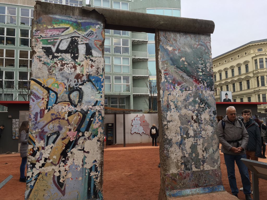DrKotobuki's tweet photo. Remnants of the Berlin Wall/Checkpoint Charlie #AdventuresInGermany https://t.co/DGPv25Soik
