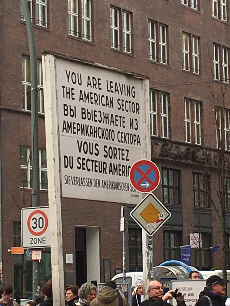 DrKotobuki's tweet photo. Remnants of the Berlin Wall/Checkpoint Charlie #AdventuresInGermany https://t.co/DGPv25Soik