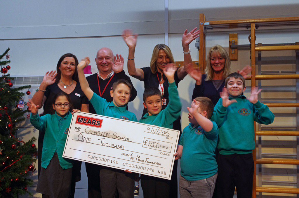 MearsFoundation's tweet photo. Gibside special needs school receives a £1000 cheque from the MF presented by local staff from @mearsgroup https://t.co/Q8i9e24HmN